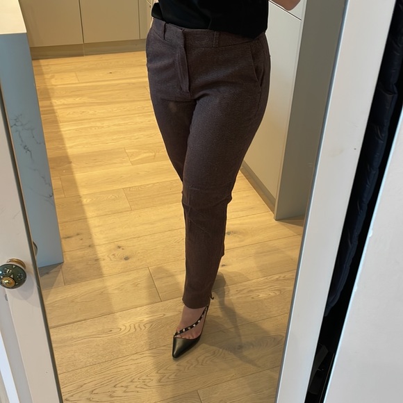 Massimo Dutti Burgundy regular-fit pants - Picture 3 of 10